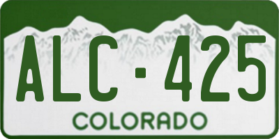 CO license plate ALC425