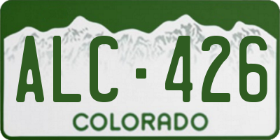 CO license plate ALC426