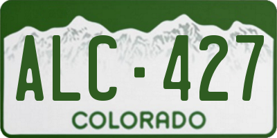 CO license plate ALC427