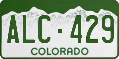 CO license plate ALC429