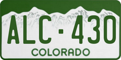 CO license plate ALC430