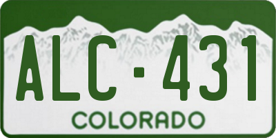 CO license plate ALC431
