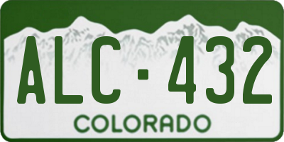 CO license plate ALC432