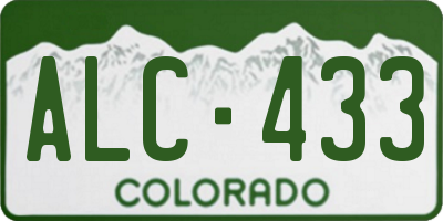 CO license plate ALC433