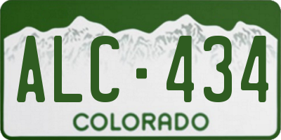 CO license plate ALC434