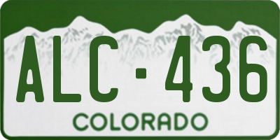 CO license plate ALC436