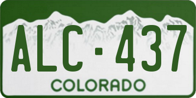 CO license plate ALC437
