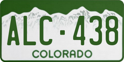 CO license plate ALC438