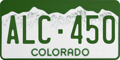 CO license plate ALC450