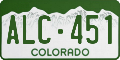 CO license plate ALC451