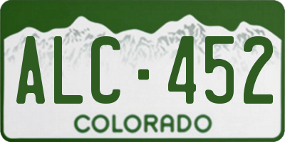 CO license plate ALC452