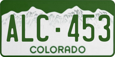 CO license plate ALC453