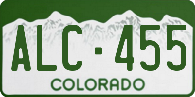 CO license plate ALC455