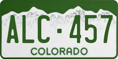 CO license plate ALC457