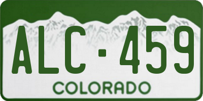CO license plate ALC459
