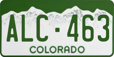 CO license plate ALC463