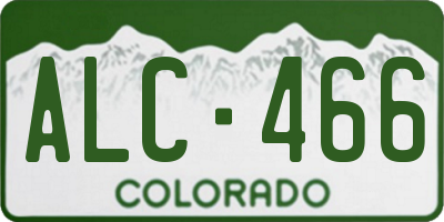 CO license plate ALC466