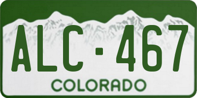 CO license plate ALC467