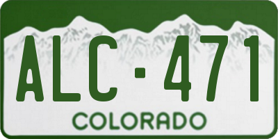 CO license plate ALC471