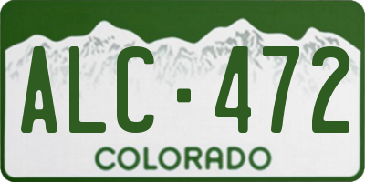 CO license plate ALC472