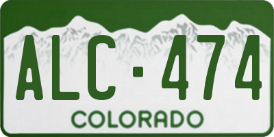 CO license plate ALC474