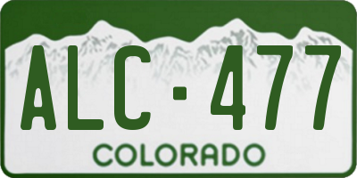 CO license plate ALC477