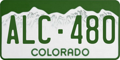 CO license plate ALC480