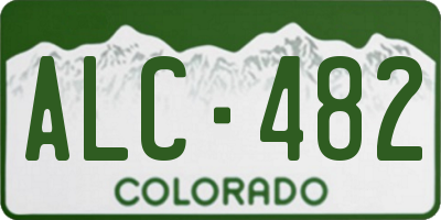 CO license plate ALC482
