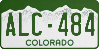 CO license plate ALC484