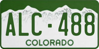 CO license plate ALC488