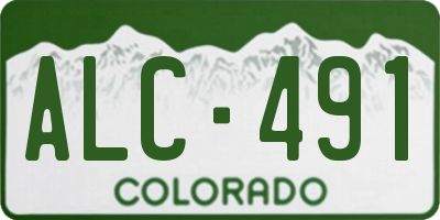 CO license plate ALC491