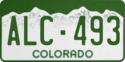 CO license plate ALC493