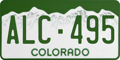 CO license plate ALC495