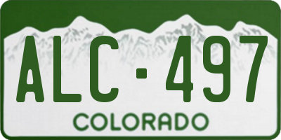 CO license plate ALC497