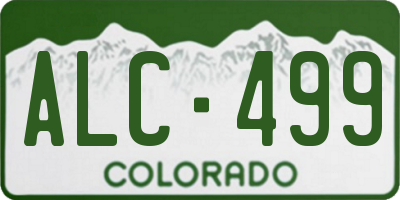 CO license plate ALC499