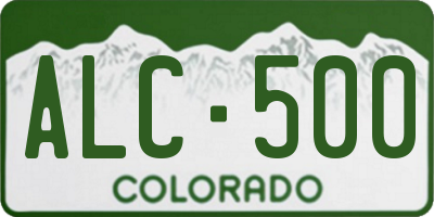 CO license plate ALC500