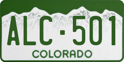 CO license plate ALC501