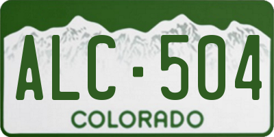 CO license plate ALC504