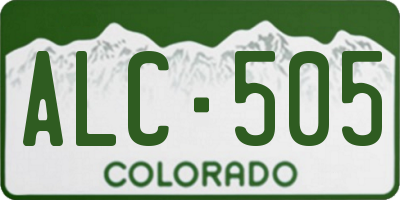 CO license plate ALC505
