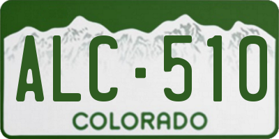 CO license plate ALC510