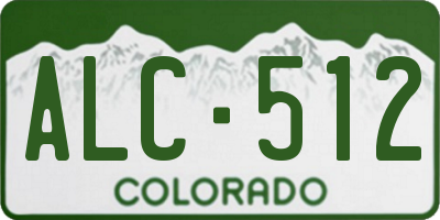 CO license plate ALC512