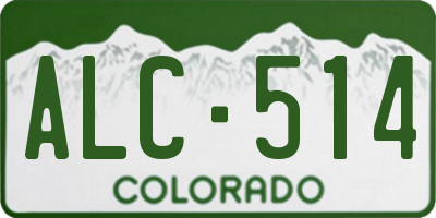 CO license plate ALC514