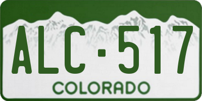 CO license plate ALC517