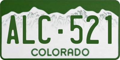 CO license plate ALC521