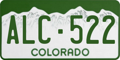 CO license plate ALC522