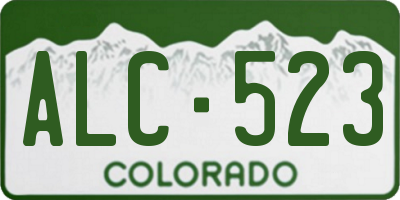 CO license plate ALC523