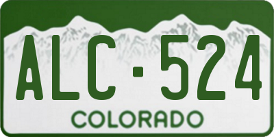 CO license plate ALC524