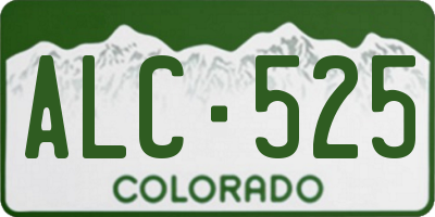 CO license plate ALC525
