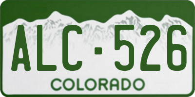 CO license plate ALC526