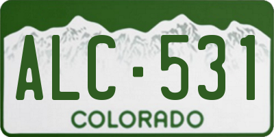 CO license plate ALC531